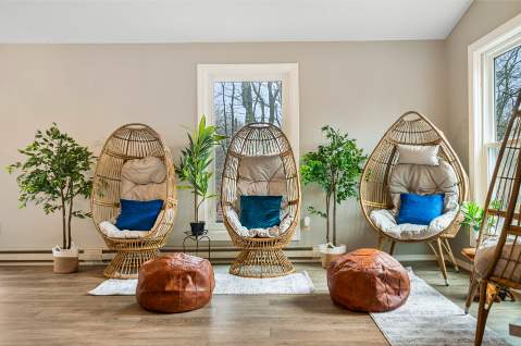 A room with chairs and plants AI-generated content may be incorrect., Picture